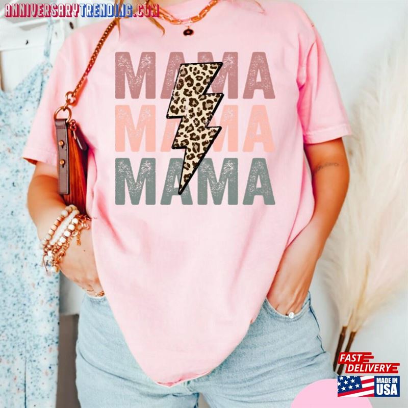 Retro Leopard Mama Shirt Mother’s Day Sweatshirt T-Shirt – Bipubunny Store