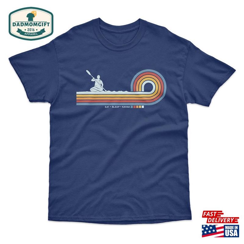 Retro Lines Kayak T-Shirt Classic Unisex