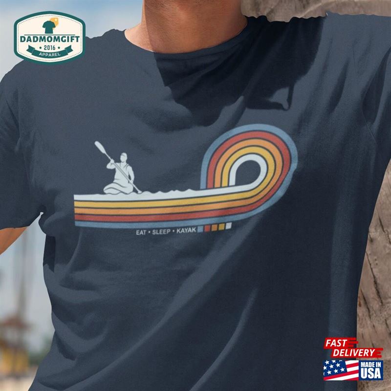 Retro Lines Kayak T-Shirt Classic Unisex