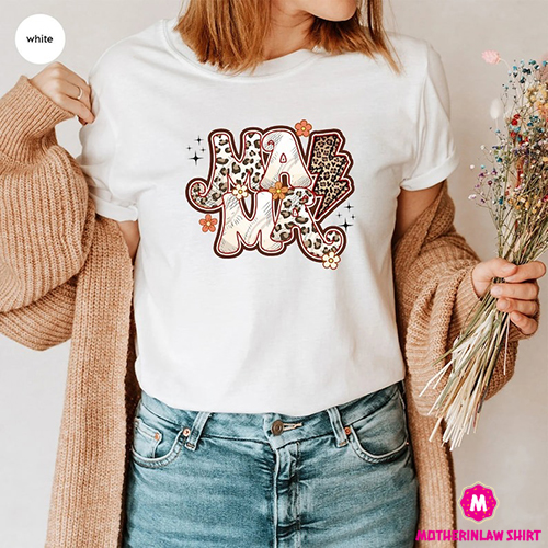 Retro Mama Leopard Mom Mothers Day, Mother’s Day Shirt, Mama Shirt, Mom Qualities Shirt,Gift for New Mom, Best Mother’s Day Gift,Cute Gift