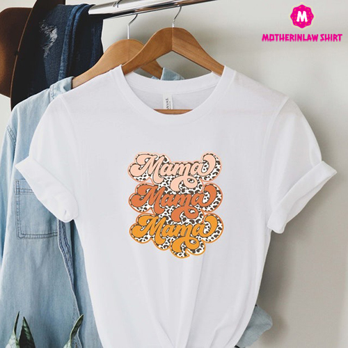 Retro Mama Leopard Shirt, Mama Shirt, Mama Tshirt, Retro Mama T-Shirt, Retro Mom Shirt, Mom Life Shirt, Gift for Mom, Mom Gift