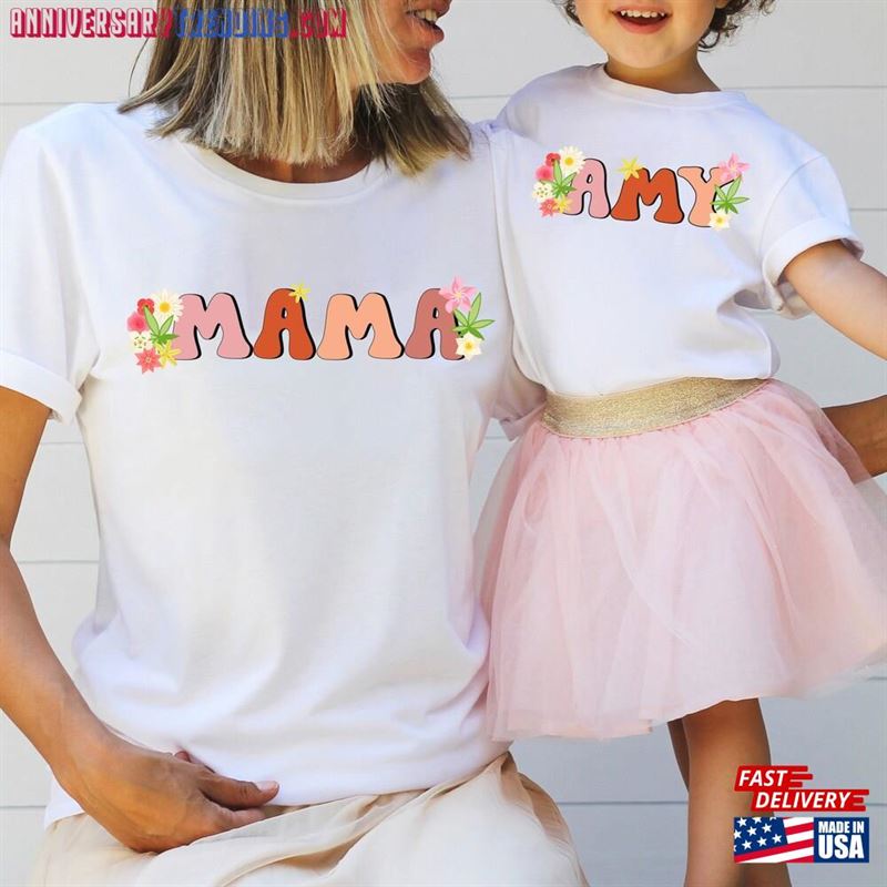 Retro Mama Mini Shirt Matching Shirts Baby Shower Gift Classic Sweatshirt -Bipubunny Store