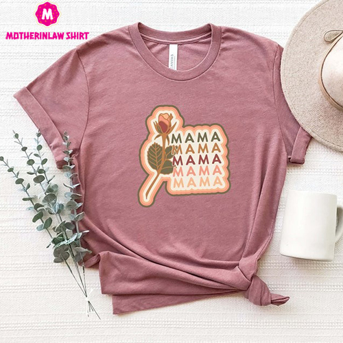 Retro Mama Rose Shirt, Mama Shirt, Mama Tshirt, Retro Mama T-Shirt, Retro Mom Shirt, Mom Life Shirt, Gift for Mom, Mom Gift