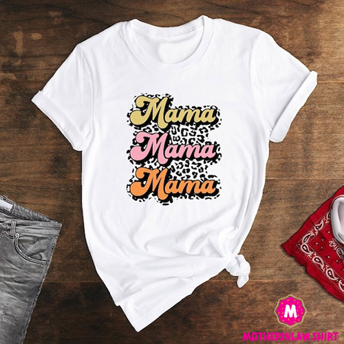 Retro Mama Shirt, Mother’s Day Gift, Birthday Gift For Mom, Leopard Mama Shirt, New Mom Gift, Mom Life Shirt