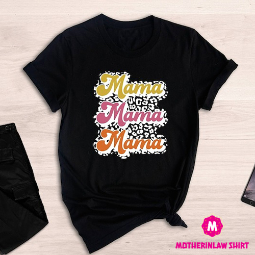 Retro Mama Shirt, Mother’s Day Gift, Birthday Gift For Mom, Leopard Mama Shirt, New Mom Gift, Mom Life Shirt