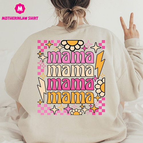 Retro Mama Sweatshirt, Mama Ombre, New Mom To Be, Mom Shirts, Pregnancy Reveal, Baby Shower Gift, Mommy Sweater, Unisex Crewneck Sweatshirt