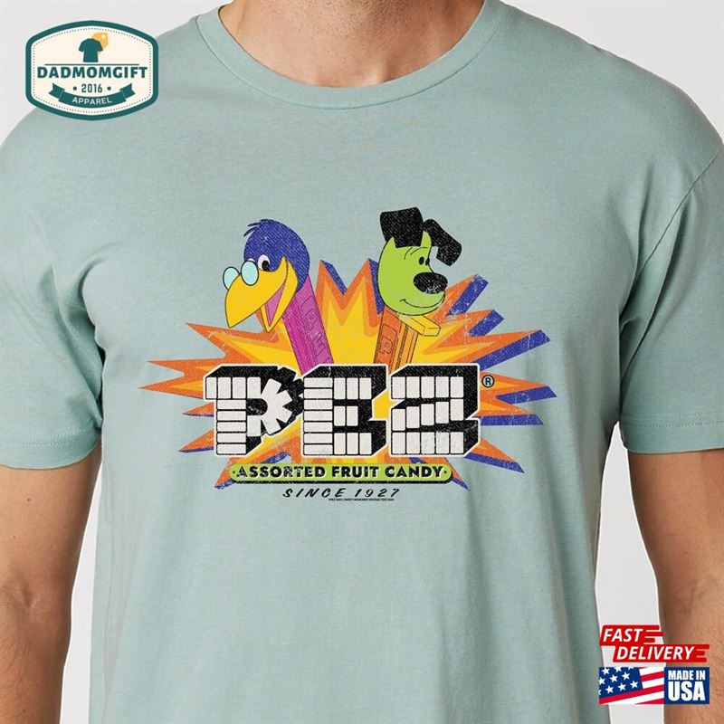 Retro Pez Candy Dispenser Explosion Unisex Graphic Tee T-Shirt Hoodie