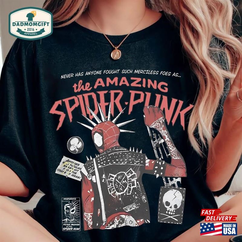 Retro Spider Punk Shirt Classic Hoodie