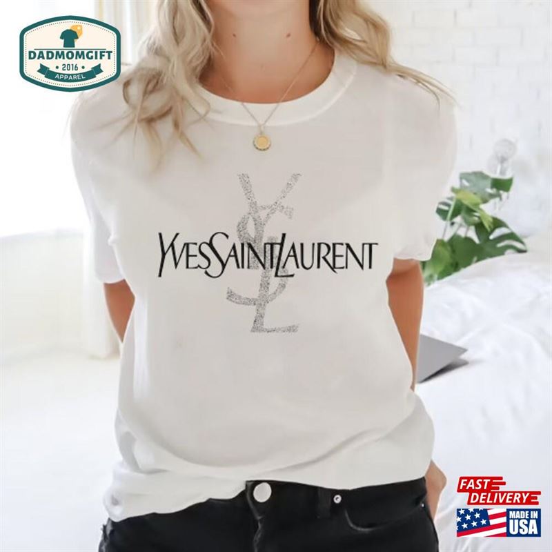 Retro Style Tshirt Luxury Yves Laurent Shirt Designer Sweatshirt T-Shirt