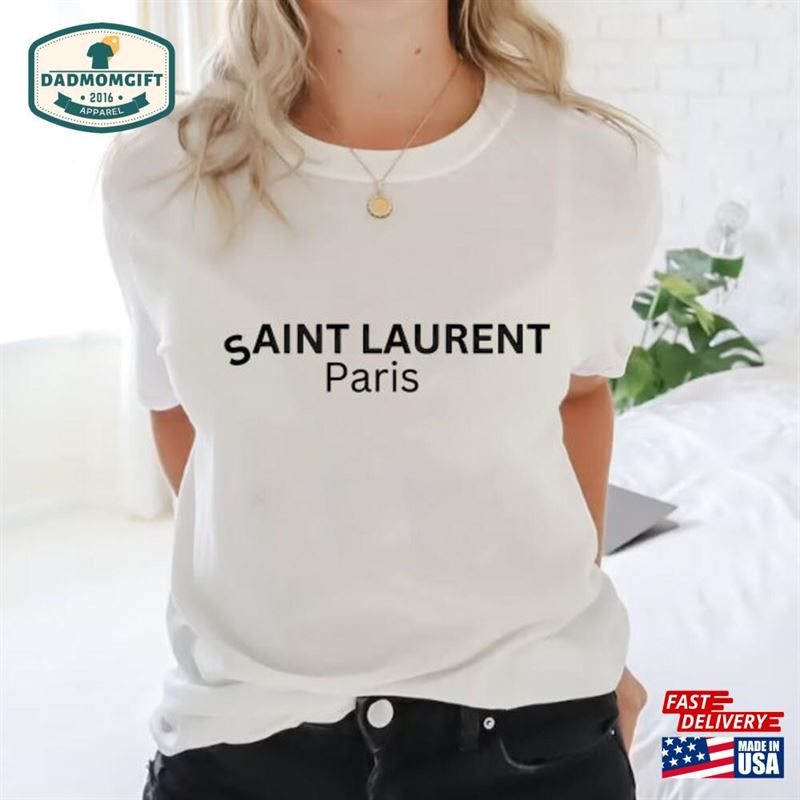 Retro Style Tshirt Luxury Yves Laurent Shirt Designer T-Shirt Classic