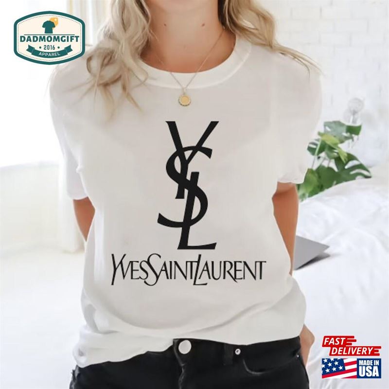 Retro Style Tshirt Luxury Yves Laurent Shirt Designer T-Shirt Unisex