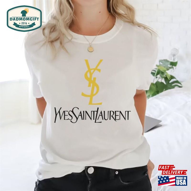 Retro Style Tshirt Luxury Yves Laurent Shirt Designer Unisex Classic