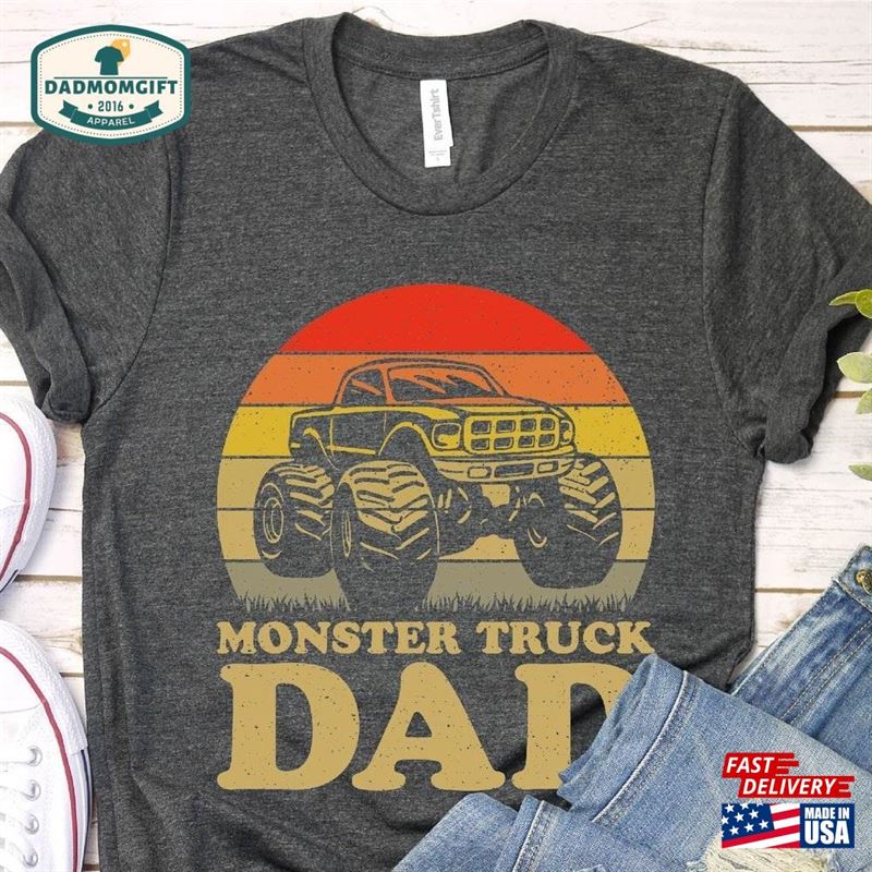 Retro Vintage Monster Truck Dad Shirt T-Shirt Hoodie