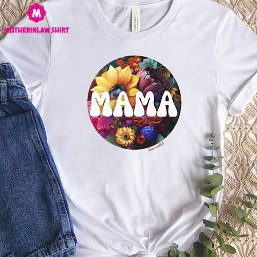 Retro wildflower shirt for mom, Wildflower mama shirt, Sunflower mama tee, Mama wildflower tee, Retro floral mama tee, Retro flower mama tee