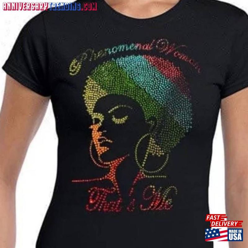 Rhinestone Shirt Phenomenal Woman Maya Angelou Rainbow Colored Womens Semi Fitted Crew Neck T-Shirt Women Empowerment By Lint Sweatshirt – Bipubunny Store