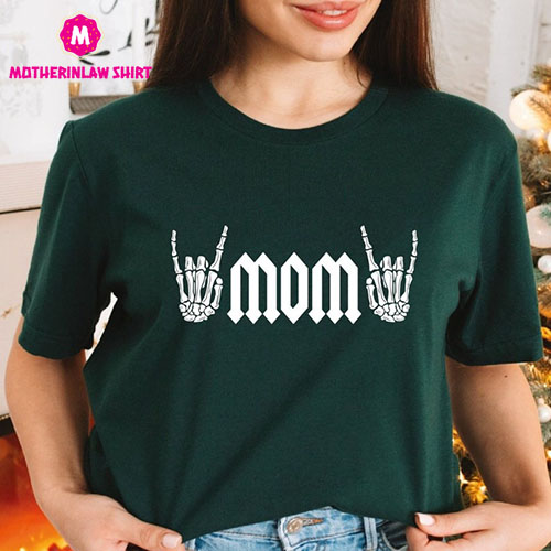 Rock Mama Shirts, Birthday Gift For Mom, Heavy Metal Mom Tshirt, Rocker Mom T-Shirt, Mothers Day Gift Tee, Funny Mama Outfit