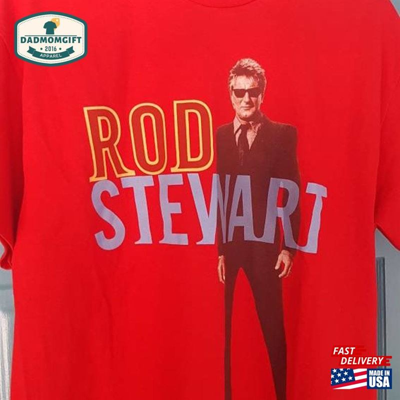 Rod Stewart Tour T-Shirt Red Unisex