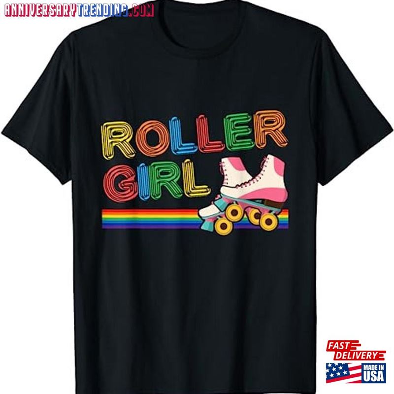 Roller Girl Vintage Seventies 70’S Cool Retro Skates Skating T-Shirt Sweatshirt Classic – Bipubunny Store