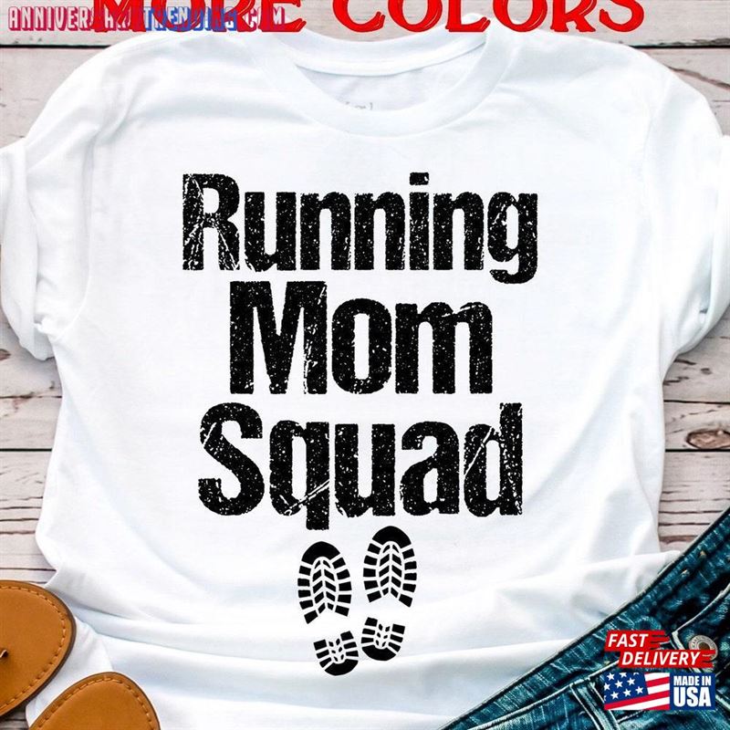 Running Mom Squad Shirt Marathon Sweatshirt T-Shirt – Bipubunny Store