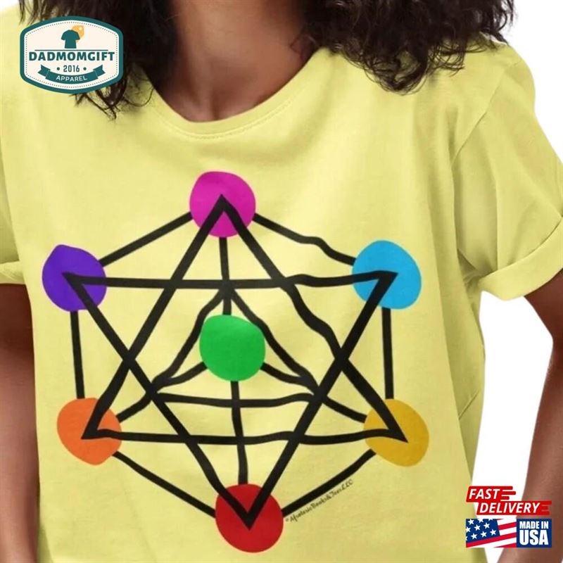 Sacred Geometry T-Shirt Colorful Energy Graphic Design Unisex Short Sleeve Tshirt Hoodie Sweatshirt