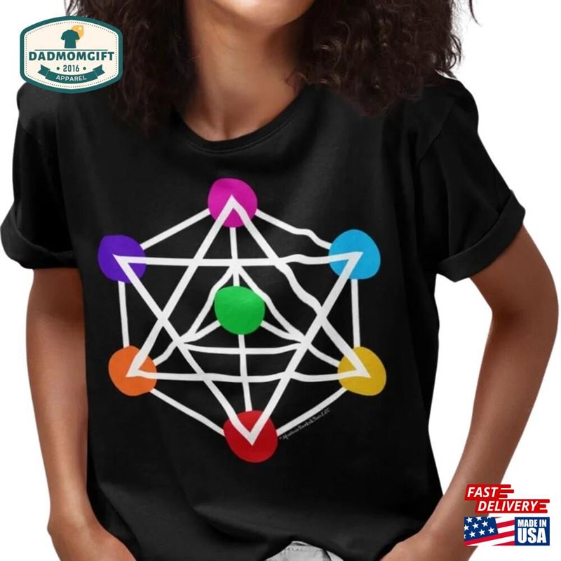 Sacred Geometry T-Shirt Colorful Energy Graphic Design Unisex Short Sleeve Tshirt Hoodie Sweatshirt