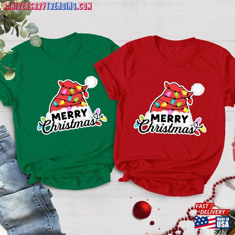 Santa Hat Christmas Shirt Tee Unisex Classic – Bipubunny Store