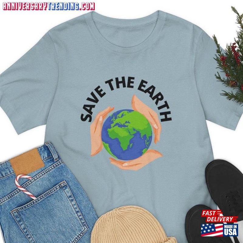 Save The Earth Unisex Soft Short Sleeve T-Shirt Hoodie Classic -Bipubunny Store