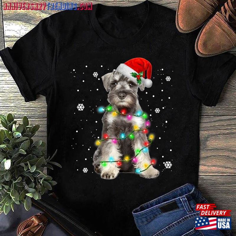 Schnauzer Dogs Tree Christmas Xmas Pet Animal Dog T-Shirt Lover Gift Sweatshirt – Bipubunny Store