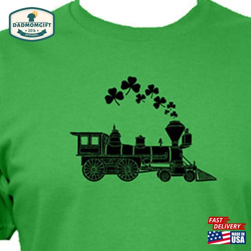 Shamrock Train Shirt St Patricks Day Mens T-Shirt Sweatshirt