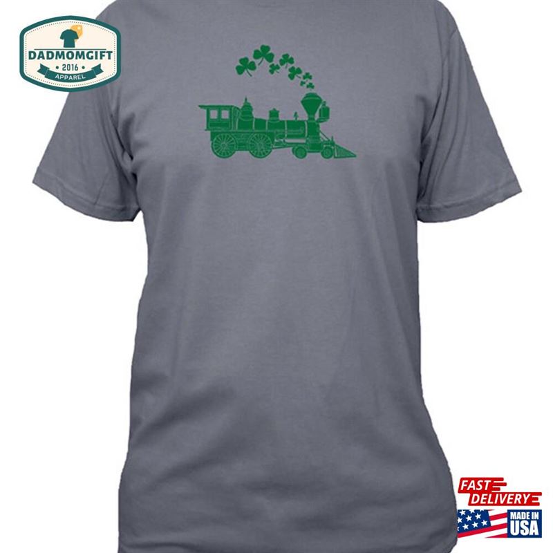 Shamrock Train Shirt St Patricks Day Mens T-Shirt Sweatshirt