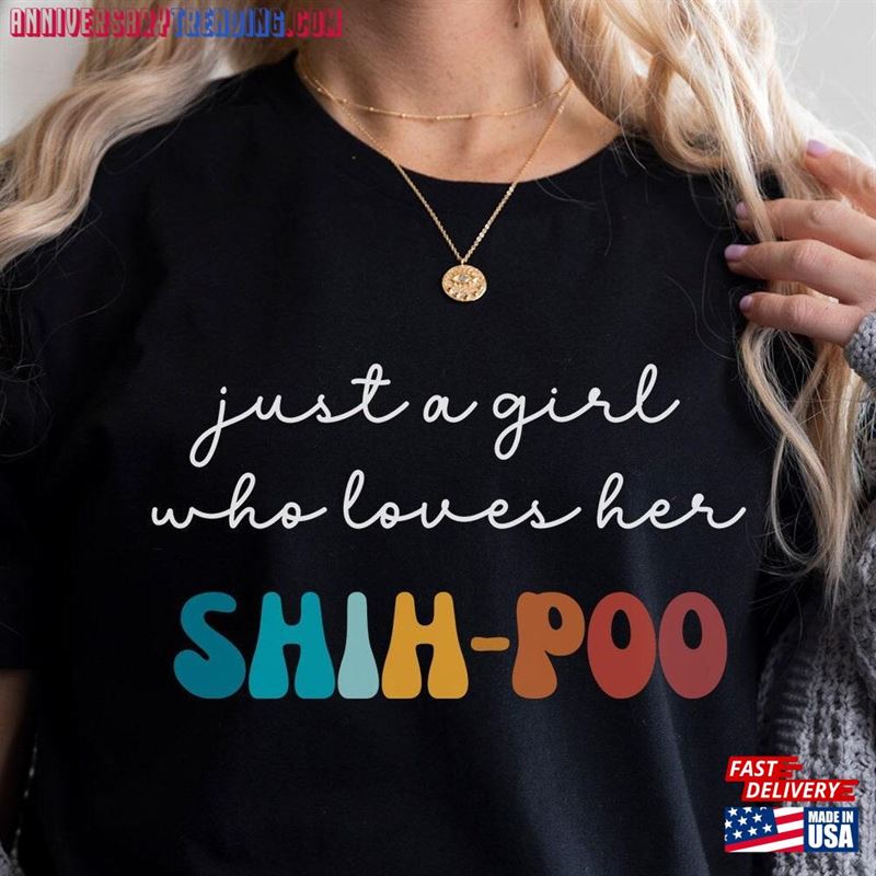 Shih Poo Dog Shirt Gift For Girl Or Woman Funny T-Shirt Sweatshirt Unisex -Bipubunny Store