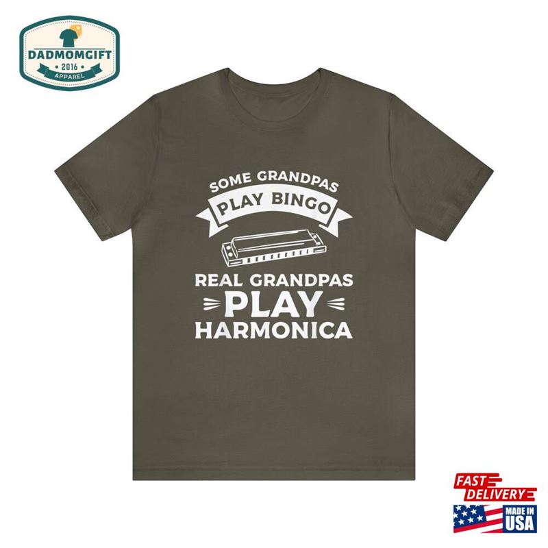 Some Grandpas Play Bingo Real Harmonica Shirt Unisex T-Shirt