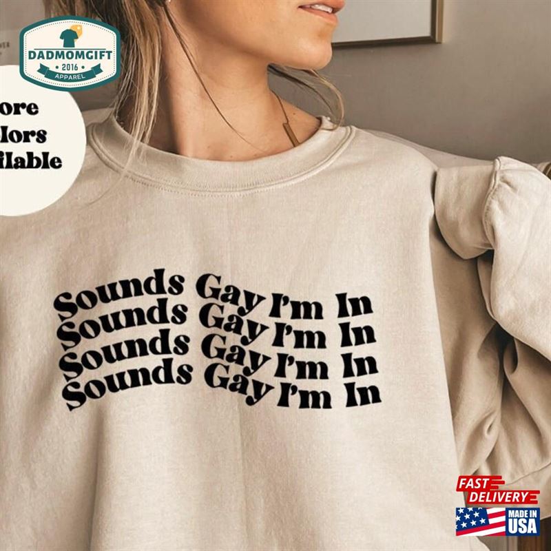 Sounds Gay I’m In Sweater Queer Clothing Unisex Hoodie