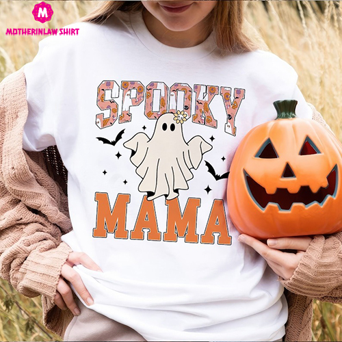 Spooky Mama Shirt, Halloween Shirt For Mom, Spooky Mom Shirt, Retro Halloween Sweatshirt, Spooky Shirt For Mama, Halloween Party