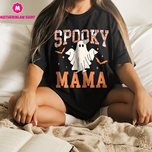 Spooky Mama Shirt, Halloween Shirt For Mom, Spooky Mom Shirt, Retro Halloween Sweatshirt, Spooky Shirt For Mama, Halloween Party