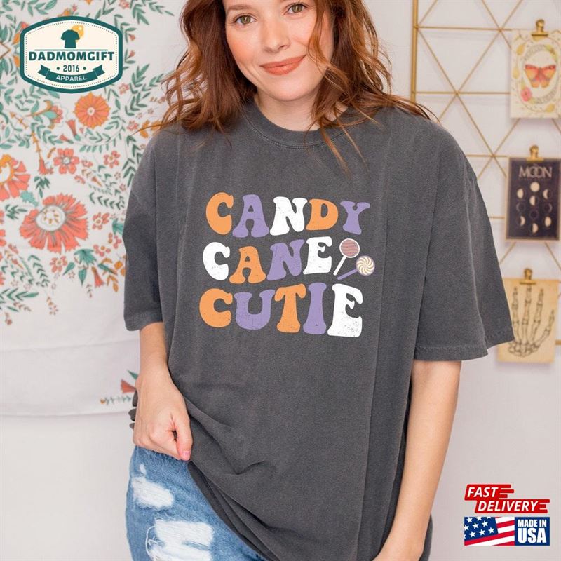 Spread Holiday Cheer With’candy Cane Cutie Shirt Comport Color Tee Unisex Classic