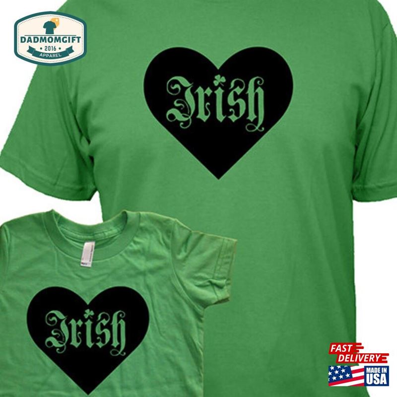 St Patricks Day Matching Father Son Or Daughter Shirts Irish T-Shirts Gift Sweatshirt T-Shirt