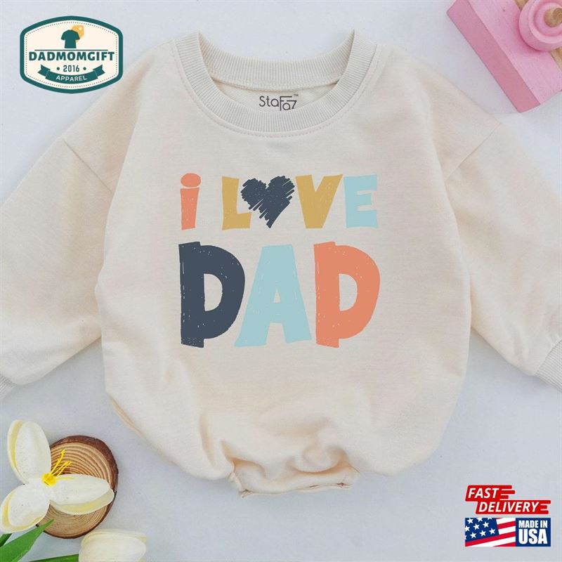 Stafaz I Love Dad Baby Romper Daddy Daughter Classic Unisex