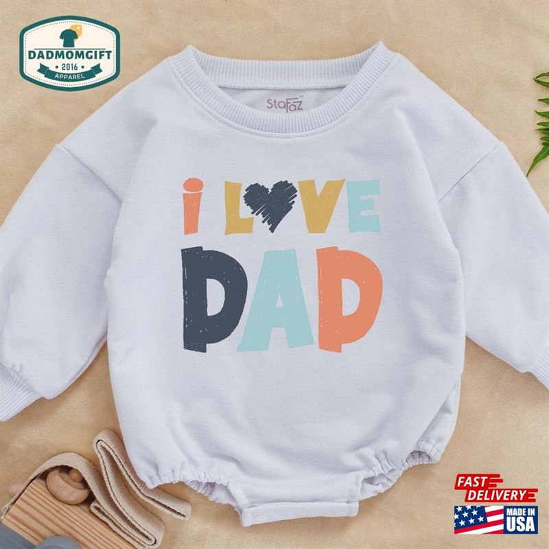 Stafaz I Love Dad Baby Romper Daddy Daughter Classic Unisex