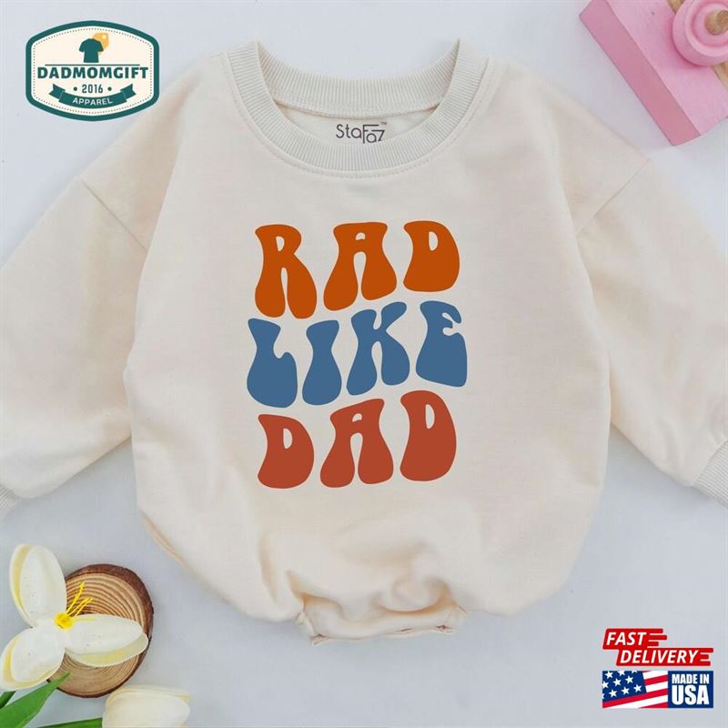 Stafaz Rad Like Dad Baby Romper Retro Classic Unisex