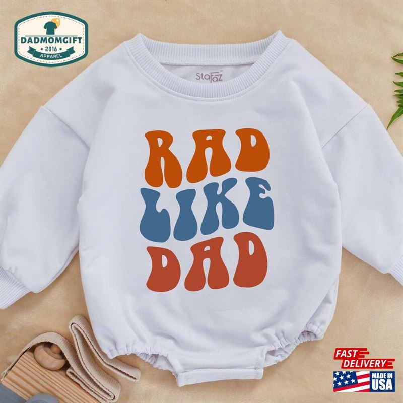 Stafaz Rad Like Dad Baby Romper Retro Classic Unisex