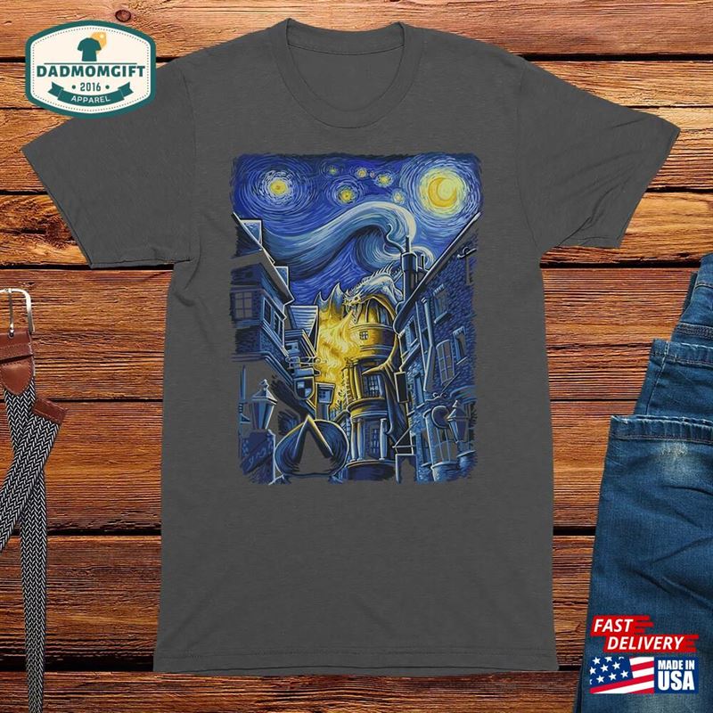 Starry Wizards Alley Adults Unisex T-Shirt Sweatshirt