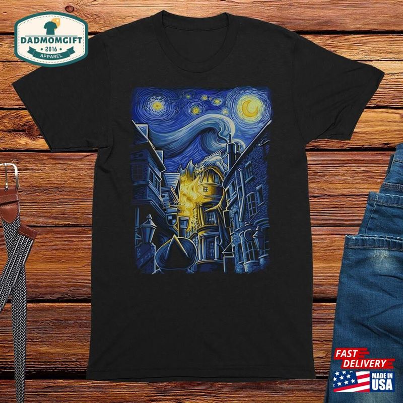 Starry Wizards Alley Adults Unisex T-Shirt Sweatshirt