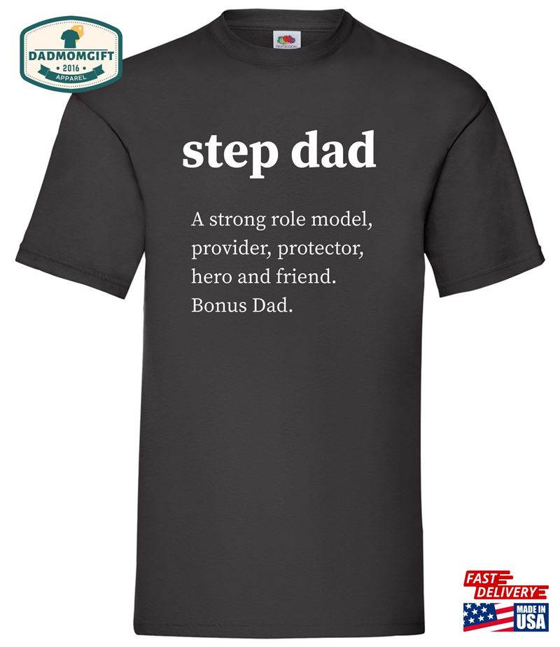 Step Dad Definition Fathers Day Gift Men’s Black T T-Shirt Classic