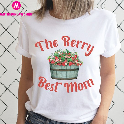 Strawberry T Shirt Mothers Day Gift For Cool Mom, Strawberries T-Shirt Birthday Gift For New Mom From Husband, Fruit TShirt 1st Mothers Day