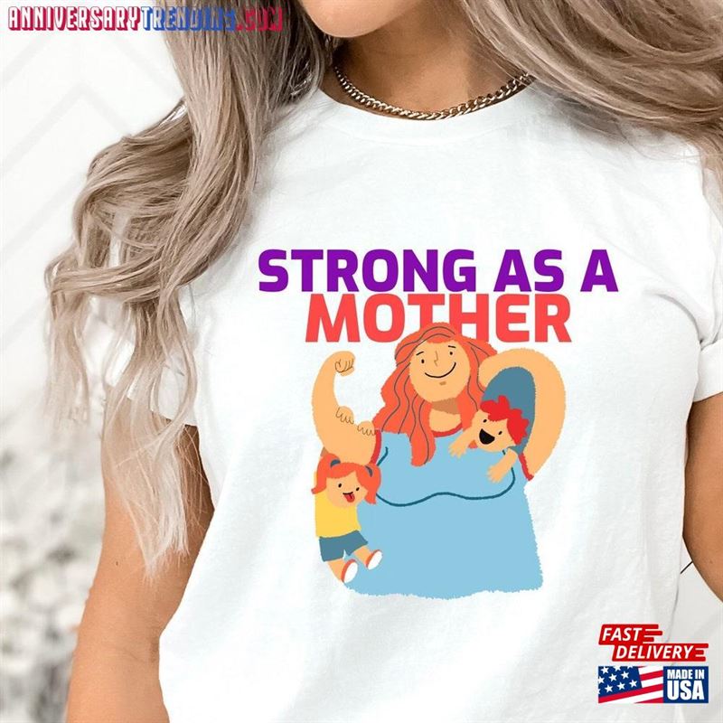 Strong As A Mother Shirt Mom New Hoodie T-Shirt -Bipubunny Store