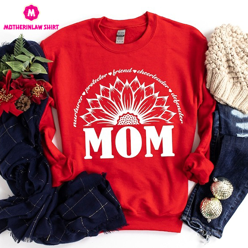 Sunflower Mom Shirt,Blessed Mama Shirt, Mom Life Shirt, Mother T-Shirt, Cute Mom Shirt, Cute Mom Gift, Mothers Day Gift, New Mom Gift