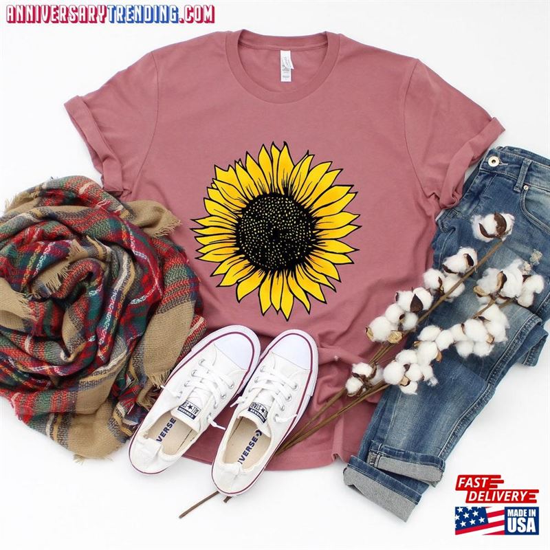 Sunflower Shirt Floral T-Shirt Flower Sweatshirt Classic – Bipubunny Store