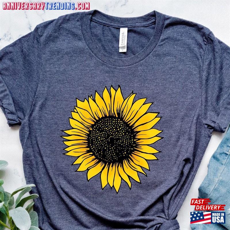 Sunflower Shirt Floral T-Shirt Flower Sweatshirt Classic – Bipubunny Store