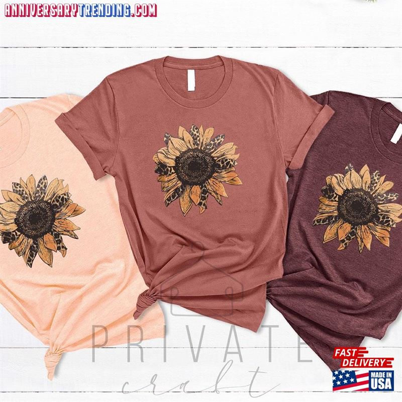 Sunflower Shirt Women Birthday Gifts Womens Fall Garden Outfits Unisex T-Shirt – Bipubunny Store